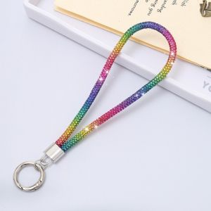 MUSCLEX Bright Rhinestone Phone Lanyard Glitter Bling Bling Crystal Wrist Straps Luxury Hanging Anti-lost Rope Phone Accessories