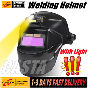 Large Viewing Screen Solar Power Auto Darkening Welding Helmet With Light For TIG MIG ARC Weld Grinding Welder Mask