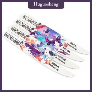 [huguosheng] 4 cái lốc móng tay bằng gỗ tập tin bướm in giấy nhám mạnh tập tin gỗ trắng