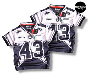 Kanome Jersey Anak Rugby NFL Oversize Unisek Number Karakter Premium Usia 3-12 Tahun