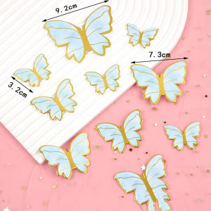 5pcs 3D Butterfly Cake Decor Artificial Topper for Birthday Wedding Baby Shower Cupcake Supplies