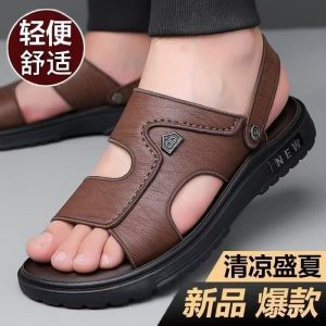 Free Shipping 2026 New MenS Sandals Summer Soft-Soled Non-Slip Beach Shoes New Casual Dual-Purpose Outdoor Slippers Thick-Soled