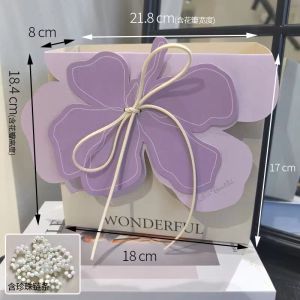 พร้อมส่งจากไทย..กล่องของขวัญวันแม่ DIY ระดับไฮเอนด์ กล่องของขวัญดอกไม้แบบถือด้วยมือ วัสดุจัดดอกไม้ร้านดอกไม้