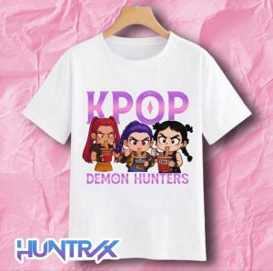 KPOP (HUNTRIX SODA POP) DEMON HUNTER CUSTOMIZED TEES FOR KIDS AND ADULT WHITE AND ACID GRAY TSHIRT SUBLIMATION1
