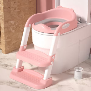 Hamshmoc Trẻ Em Đào Tạo Bệ ngồi toilet Với Chống-Trượt Bước tấm chắn bùn thiết kế có thể gập lại Mềm Tay vịn Cho Trẻ Em 1-8 Năm
