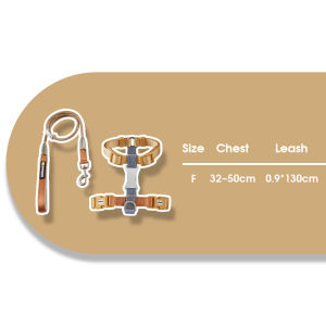 UNMIXED Pet Harness Leash Set Color Block Design Quick Release Buckle Adjustable Strap Zinc D-Ring 360° Swivel