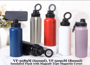 Vacuum Insulated Flask with Magsafe Style Magnetic Cover VF-5089M (600ml) VF-5090M (800ml)