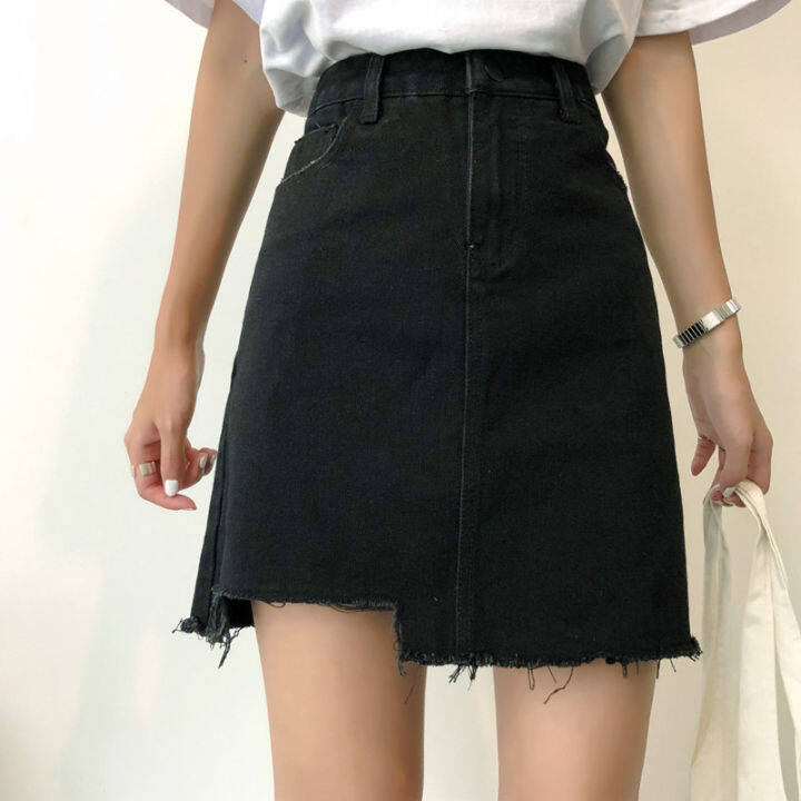 A-Line Skirt Perempuan New Style Thin High Waist Long Knee Length