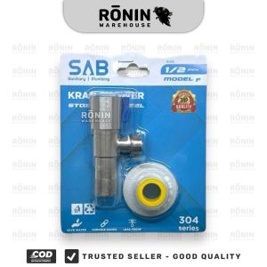 SAB stop kran shower stainless steel 1/2 inch T F
