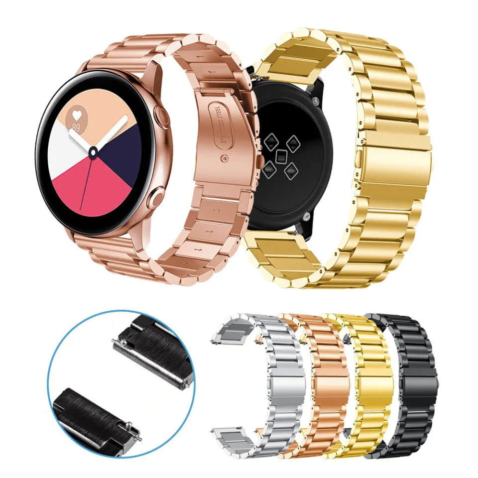 Zenia 20mm 304L Stainless Steel Metal Watch Strap for Samsung