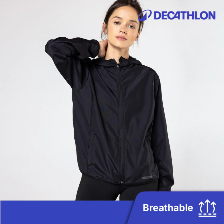 Decathlon Running Women s Run 100 Windproof Jacket Breathable Windbreaker Kalenji Lazada