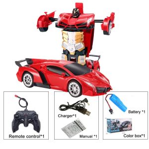 Adida Toys Mainan Anak Remote Control Rc Transformer 1:14 Gesture Sensing Transform Robot