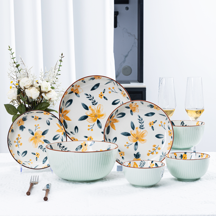 Ceramic Tableware Set Pinggan Mangkuk Porselin Bowls Plates Untuk