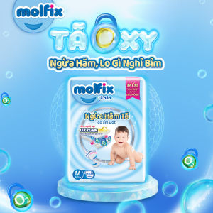 [QUÀ TẶNG GIỚI HẠN – ĐƠN 299K/799K] Combo 3 Tã Dán Molfix Oxygen Super Jumbo NB70/S80/M76/L68
