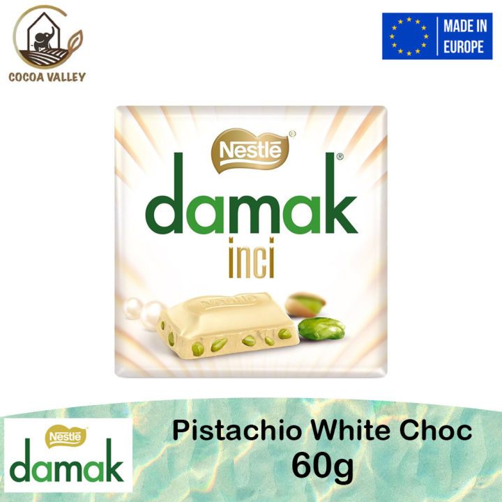 Nestle Damak 'inci' Pistachio White Chocolate Square 60g | Lazada