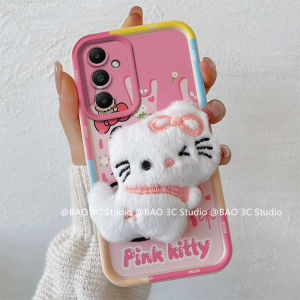 ใหม่ เคส Phone Case Samsung Galaxy S25 + S25 Ultra Plus 5G Ins แนวโน้มแฟชั่นการ์ตูนหมีสตรอเบอร์รี่ Labbu Kapybara หมีพู3มิติตุ๊กตาผ้ากำมะหยี่สายคล้องแบบมี เคส Cover 2025