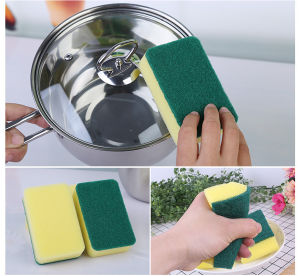 1/10 Pcs High Density Sponge Wipe Dishwash Sponge Kitchen Cleaning Tools Wipe Bowl Pot Scouring pads Supplies