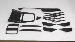 OnlyF U 15PCS Carbon Car Central Instrument Panel Control Storage Gear Shift Inner Door Handle Cover Trim For BMW X5 G05 2018-2022 N7Y3P