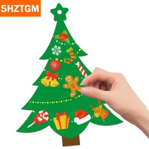 [COD] SHZTGM 24ชิ้นงานฝีมือคริสต์มาสสำหรับเด็ก-DIY เครื่องประดับต้นคริสต์มาสพร้อมชุดสติกเกอร์-ชุดสำหรับตกแต่งวันหยุดงานปาร์ตี้ที่โปรดปราน