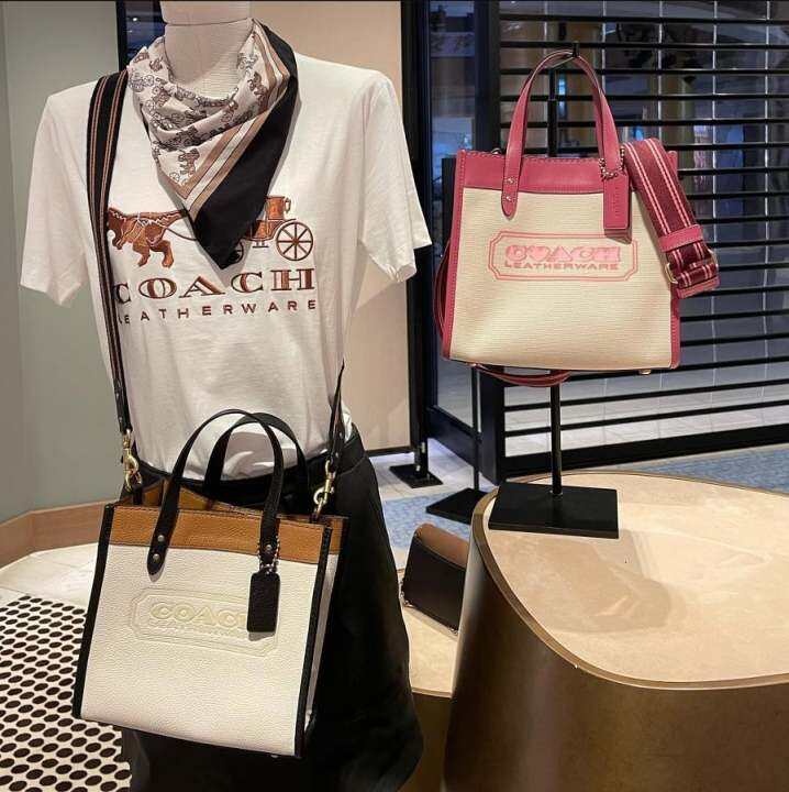 Coach color block tote hot sale