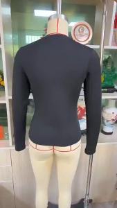 European and American Womens Clothing Casual Long Sleeve T-shirt Spring and Autumn Solid Color Slim Pullover T-shirt Womens Street Wear Bottoming Shirt Top