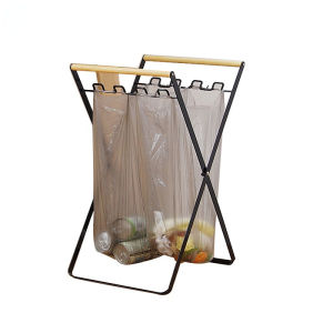 Folding garbage rack Portable outdoor Bin bag storage rack Household garbage rack