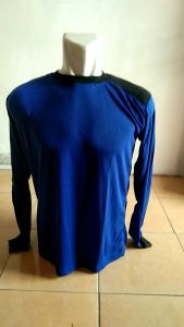 Kaos Lengan Panjang Polos Biru Benhur