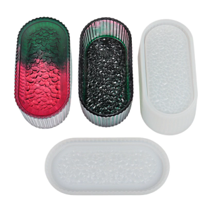 Creative Oval Box Silicone Mould Epoxy Mould for Handmade Organiser Stylish Container Crafting Supplies