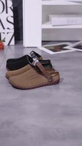 WomenS Casual Shoes Versatile Single Shoes Soft-Soled Sandals Ins WomenS Shoes Slippers Mesh Breathable Closed-Toe Half-Slippers
