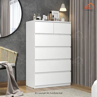 SKL Furniture NAYLA 4FT TALL Chest Drawer /Cabinet/Almari Baju /Wardrobe/ almari laci