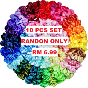 10pcs Pink Satin Hair Tie Elegant Scrunchy Ring Ladies Scrunchy Ring Valentines Day Gift Korean Satin Scrunchies
