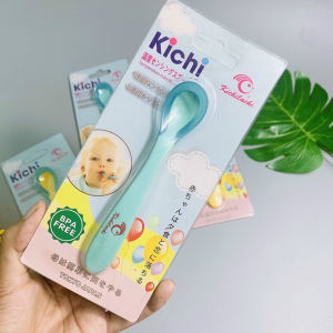 Thìa báo nóng Kichi đầu silicon cho bé