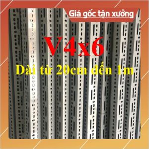 Cây sắt V lỗ ( V4x6 ) lắp kệ đa năng - Cây dài từ 20cm đến 1m