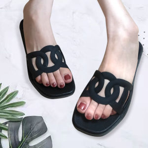 042 รองเท้าเเตะผู้หญิง (บวกเพิ่ม 1 ไซส์) รองเท้าเเตะแบบสวม รองเท้าเเตสายไขว้ ใส่สบาย