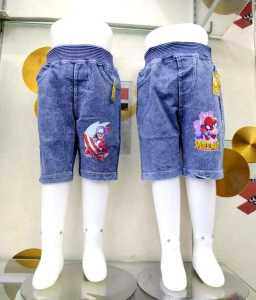 celana jeans pendek anak karakter avanger dan spiderman