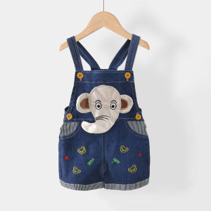 DIIMUU Summer Baby Boy Short Pants Fashion Cartoon Bottoms Clothes Infants Toddler Denim Trousers 1 2 3 Years Boys Overalls Clothing