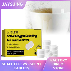 Jaysuing Remove Scale Tea Stain Cleaning Tablets Water Remove Tea Stain Household Products Active Oxygen Descaling Bubble Music Bubbles Tablets Bubble Active Oxygen Descaling Effervescent Tablets Food Grade Tea Stain Remover Water Scale Cleaning