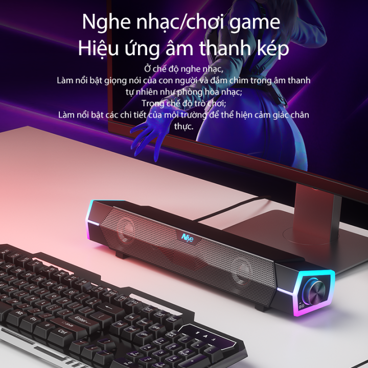 SHIP NHANH Loa máy tính dạng thanh dài phiên bản nâng cấp âm thanh siêu ...