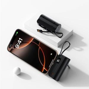 HOSWN Mini Capsule Power Bank 5000mAh พาวเวอร์แบงค์ แบตสำรอง ชาร์จเร็ว มินิ พกพา Type-C/IP แบบพับพอร์ต เพาเวอร์แบงค์