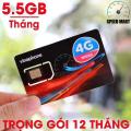 Sim Vinaphone 4G Vina 12T D500 D219 trọn gói 1 năm với 5GB 1 tháng KHÔNG MẤT THÊM PHÍ từ MƯỜNG THANH ROYAL FREESHIP - CHƯA KÍCH HOẠT.. 