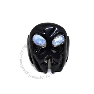 Natural Batu Akik Kalimaya White Oval Banten Ring Tanduk