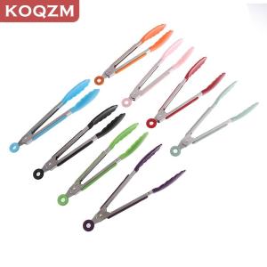 [COD] KOQZM KITCHEN 1Pc 7inch Stainless Steel Food Clip BBQ Grill Steak Food Clip Non-slip Handle Bread Tong Party Kitchen Cooking Accessories