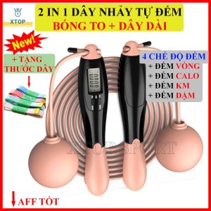Dây nhảy giảm cân đốt mỡ bụng lõi thép đàn hồi có tạ 2.9m tập thể dục gym muay thái tại nhà màu ngẫu nhiên