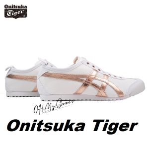 Original Tiger Shoes Classic White/rose Gold Mens and Womens Canvas Slip-on Non-slip Comfortable Breathable Casual Sneakers 1183A962
