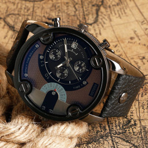 2024 Hot Sale Army Style Watch Korean Belt Retro Fashion Men and Women Students Oversized Dial Quartz Watch