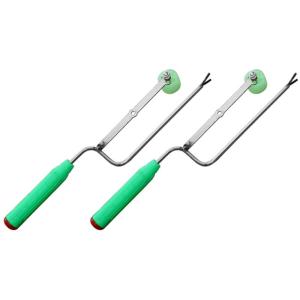 Heavy Duty Double Pack Iron Sweet Potato Planting Tool Ergonomic Handle Lightweight Build Effortlessly Ground Navigation