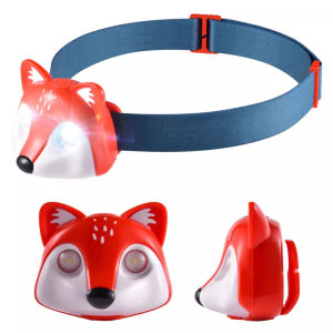 Rechargeable Cute Cartoon Led Headlamp Hiking Head Light Animal Lamp Outdoor Headlight Childrens Kids Waterproof Adjustable Running Camping Portable Lightweight Torch For Lights