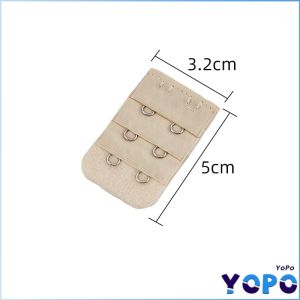 YoPo Ladies Bra Extender Extension Strap Black & Skin 2/3/4 Hooks