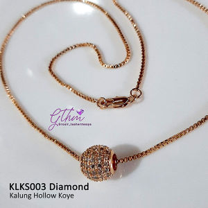 gthm kalung wanita hollow koye liontin bola blink mewah silver dan gold lapis emas 18k xuping alin jewelry murah mewah termurah anti karat premium aksesoris quality hollo fancy cuties imut lucu cocok untuk wanita berjiwa muda dan elegant hadiah klks003
