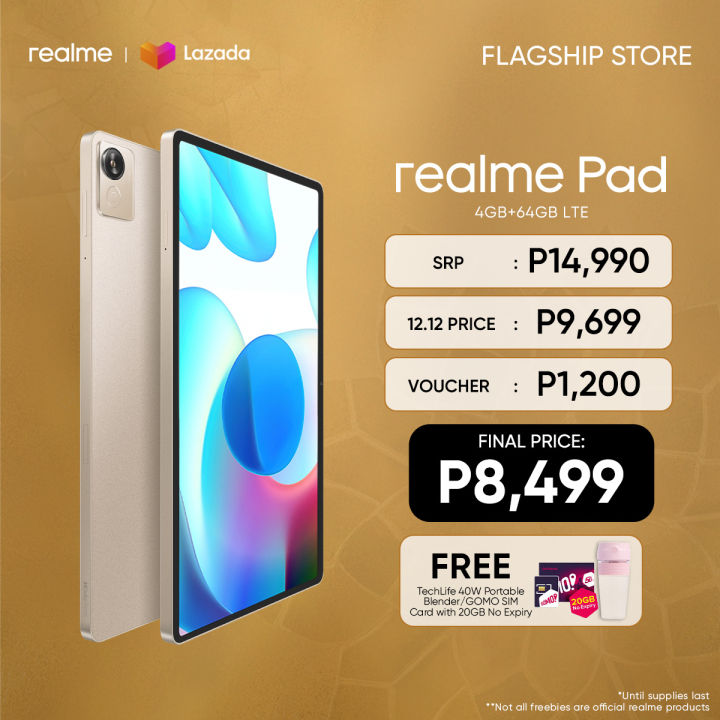 realme Pad [4GB + 64GB] LTE|1 to 1 Exchange within Warranty Period|10.4 ...
